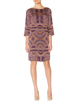 Printed Shift Dress
