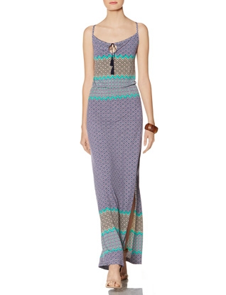Printed Tassel Maxi Dress
