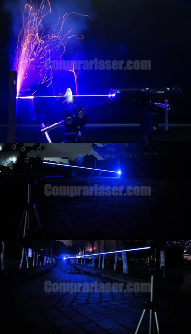 Puntero láser azul 3000mW de mano