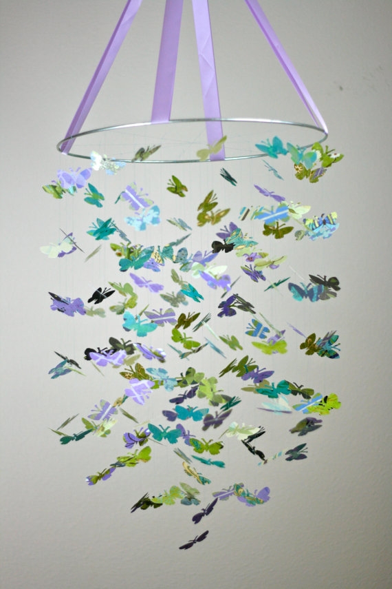 Baby Mobile Holz Schmetterling ~ Purple Garden Butterfly Mobile in For the new arrival Baby Mobile Holz Schmetterling ~ Purple Garden Butterfly Mobile in For the new arrival