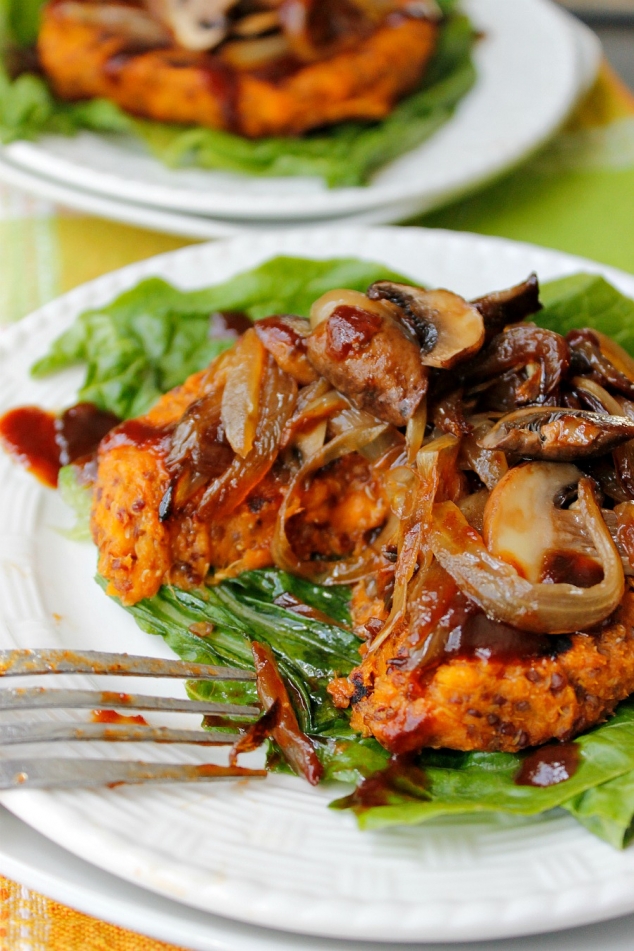 Quinoa Sweet Potato Patties with Caramelized Onions & Mushrooms Recipe - Image 2