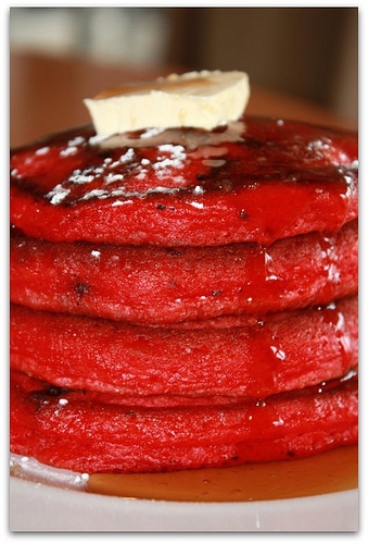 Red Velvet Pancakes