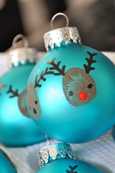 Reindeer Thumbprint Ornament