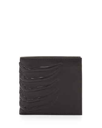 Ribcage-Embossed Bi-Fold Wallet