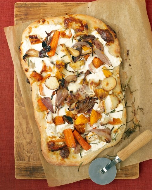 Roasted Fall Vegetable & Ricotta Pizza recipe