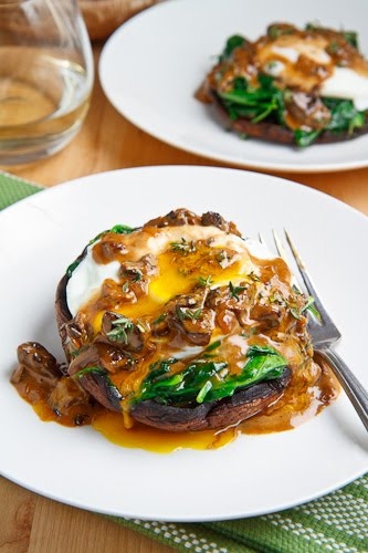 Roasted Portobello Mushroom with Poached Egg in a Creamy Mushroom Sauce - Image 2