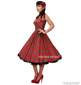 Royal Stewart Tartan Vintage Style Swing Dress