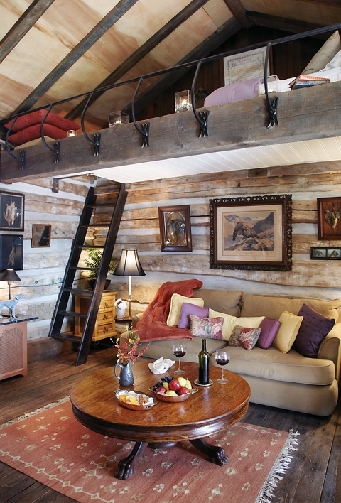 loft rustic cabin interior cabins architecture favething shed mountain walls