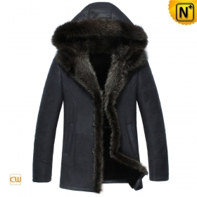 Salt Lake City Mens Fur Leather Jacket Parka CW851332