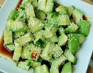 Sesame Cucumber Avocado Salad