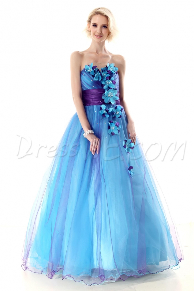 Sexy Sweetheart Floor-Length Flowers Ball Gown Nastye's Evening Dress