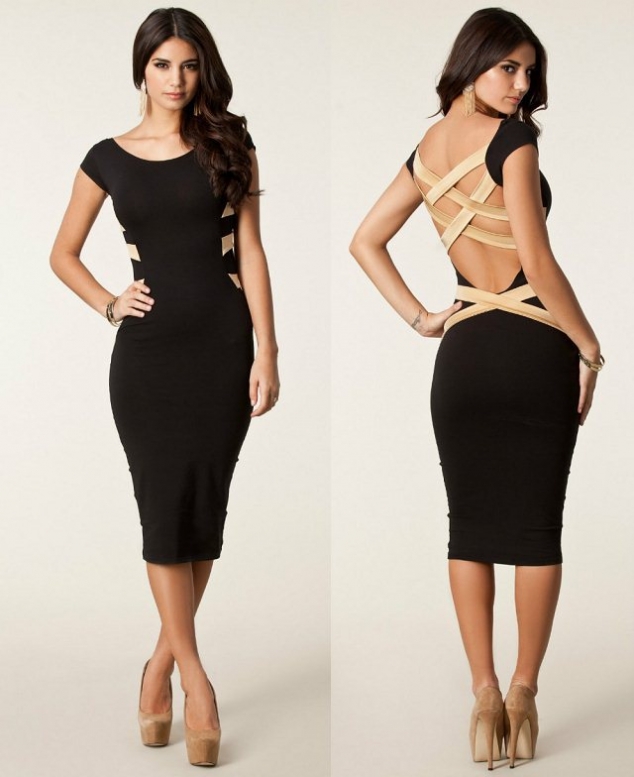 Sexy Women Lace Short Sleeve Slim Fashion Bodycon Party Cocktail Evening Dress