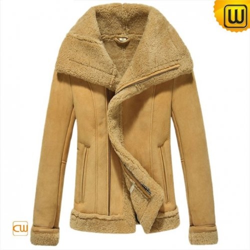 Shearling Cropped Biker Jacket CW640106