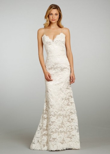 Sheath Column Spaghetti Strap Brush Train Champagne Wedding Dress H4jc0218