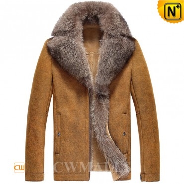 Sheepskin Jacket with Fur Trim CW855489