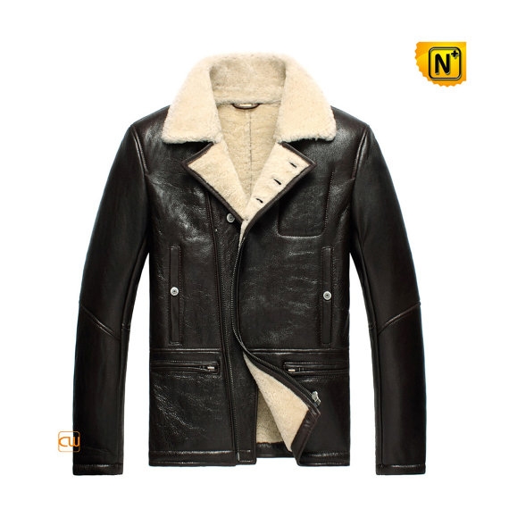 Sheepskin Leather Motorcycle Jacket CW856163