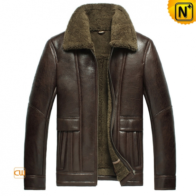 Sheepskin Lined Leather Parka for Men CW856113