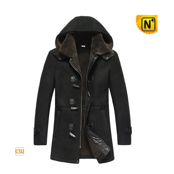 Sheepskin Shearling Coat with Hood CW878135