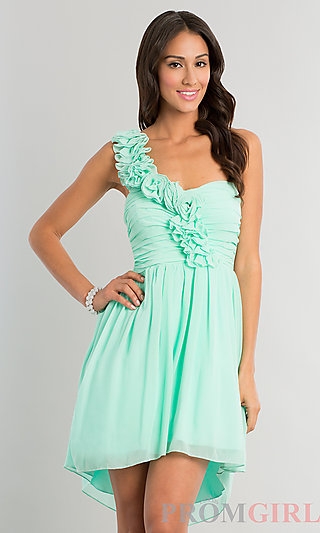 Short One Shoulder Dress by City Triangles