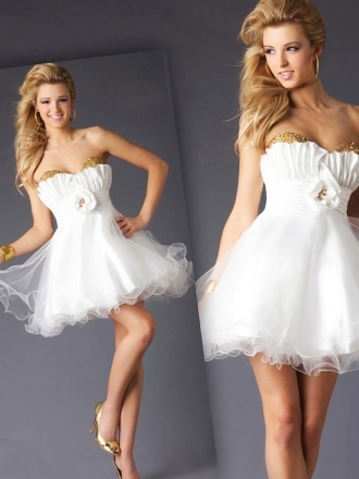 Short party dress for Sweet 16 