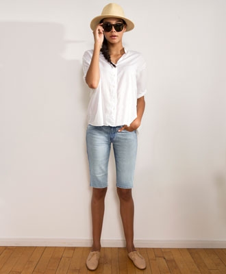 SHOULDER PLEATED TOP