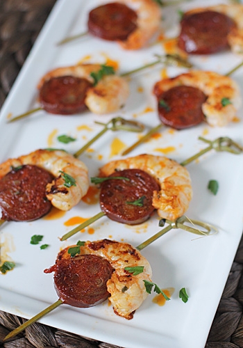 Shrimp and Spanish Chorizo Bites