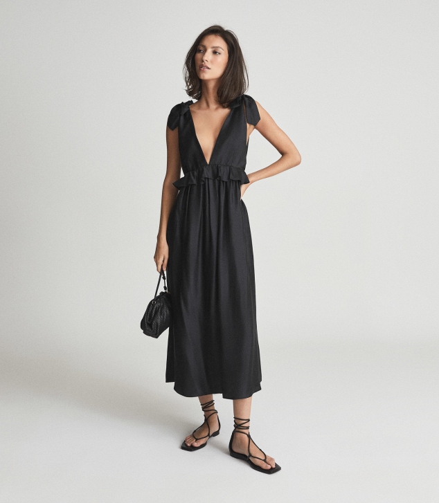 Silk Blend Midi Dress - Image 2