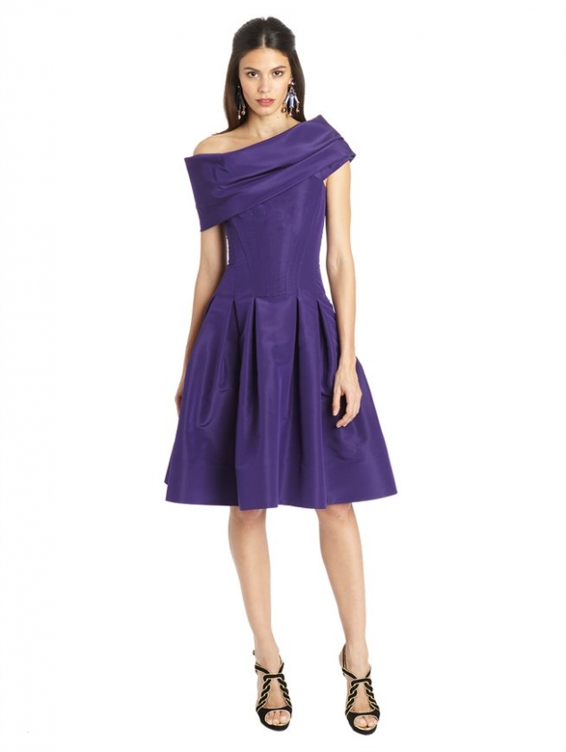 SILK FAILLE COCKTAIL DRESS