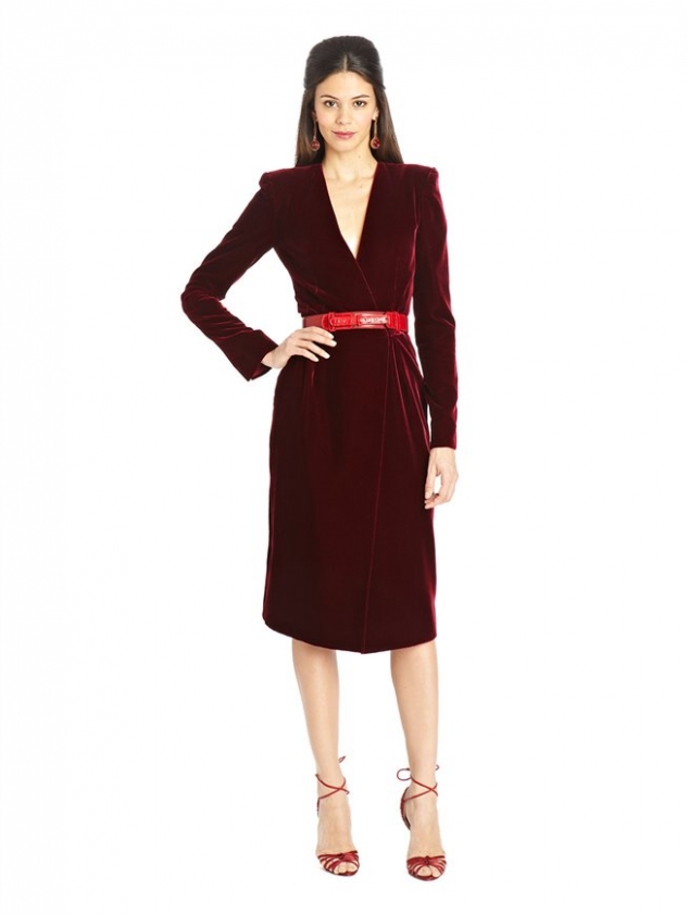 SILK VELVET COCKTAIL DRESS