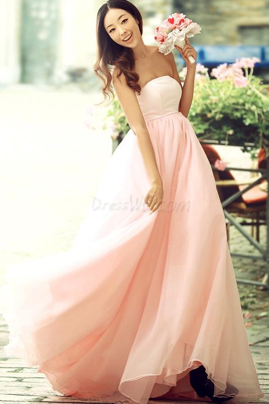 Simple Empire A-line Floor Length Bridesmaid Dress