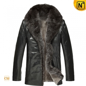 Sioux Falls Mens Leather Jacket Fur Coat CW868881