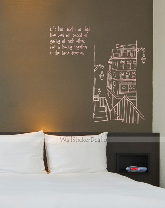 Sketch Building At The Place Wall Sticker