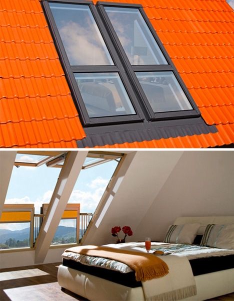 Skylight Decks - windows that open into balconies