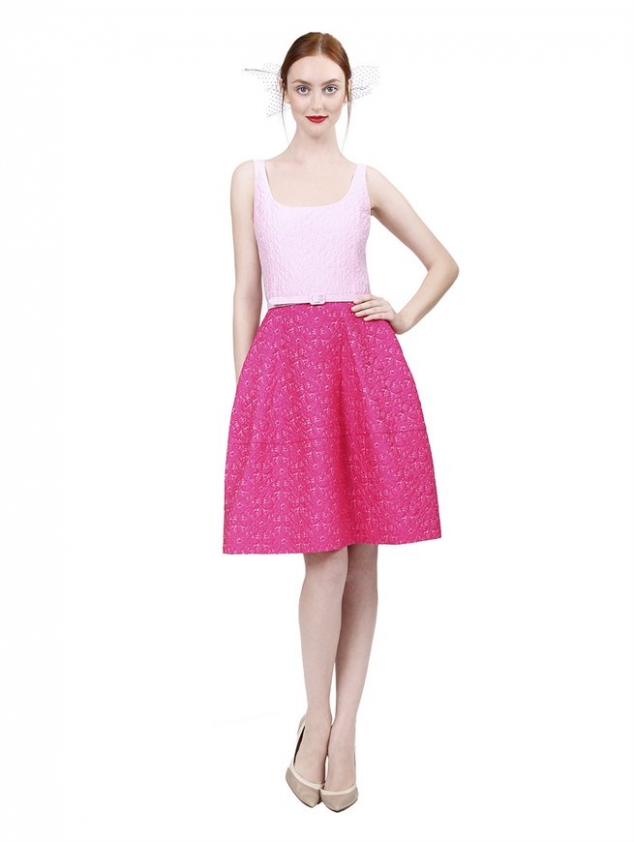 SLEEVELESS DRESS WITH SELF BELT
