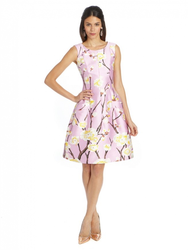 SLEEVELESS PRINTED DRESS
