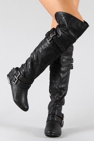 Slouchy Thigh High Boots