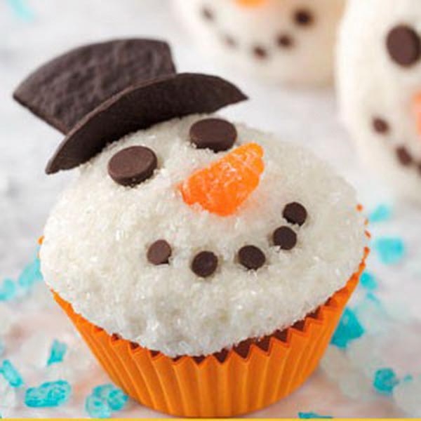 Snowman cupcakes