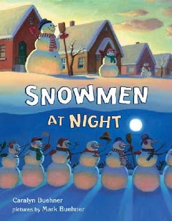 Snowmen at Night - Chalk Pastel Art - Image 2