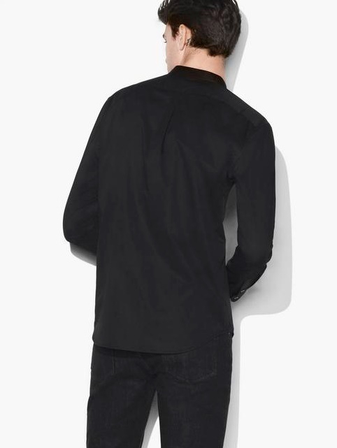 Solid Band Collar Shirt - Image 2