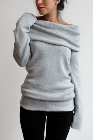 Souchi Claudia Cashmere Cowl Neck Sweater