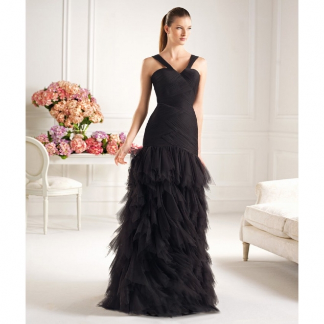 Spaghetti strap Sheath Ruching Floor Length Cocktail Dresses