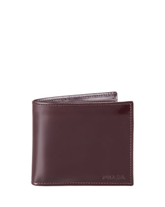 Spazzolato Leather Hip-Fold, Cordovan