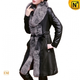 St.Paul Womens Winter Warm Fur Leather Coat CW680018