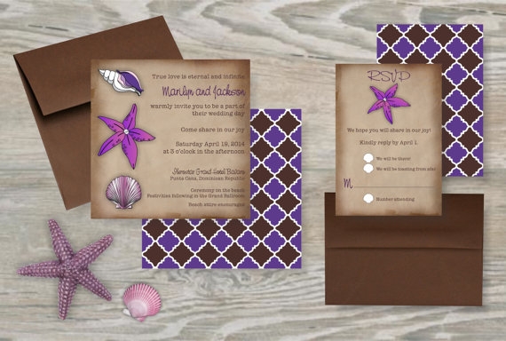 Starfish Wedding Invitations