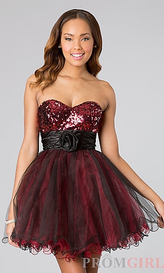 Strapless Baby Doll Party Dress