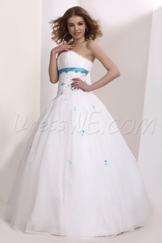 Strapless Ball Gown Empire Waistline Quinceanera Dress