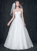 Strapless Ball Gown with Lace Corset Bodice