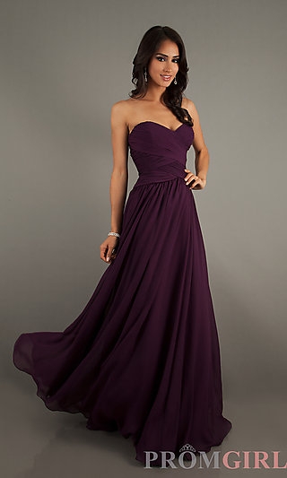Strapless Floor Length Gown by Mori Lee 20411