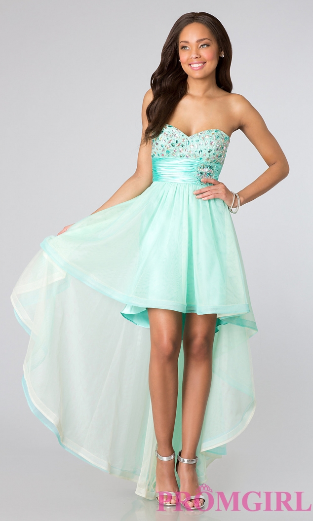 Strapless High Low Dress for Prom