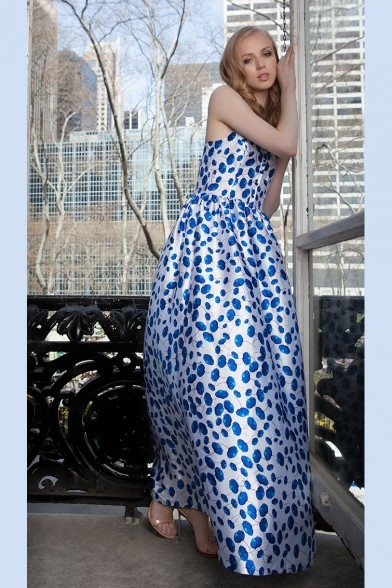 SULLIVAN DRESS - EMPLOI FLOWER BLUE